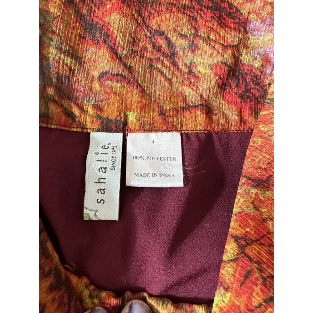 Sahalie 3 Tiers Layered Lined Ruffle Skirt Womens 4 Multicolor Zipper Fall Color - Picture 8 of 11
